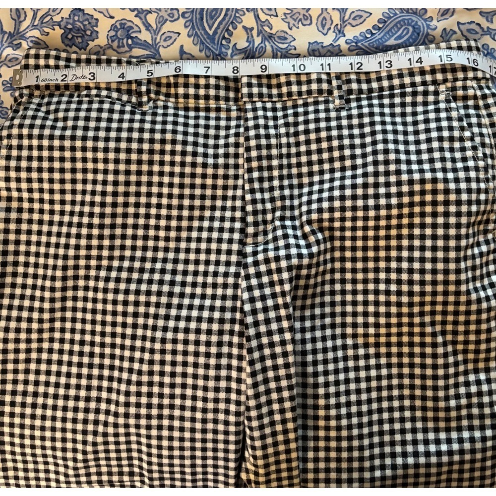 Gap Slim City Crop Pants Size 10 Gingham Black White Tapered EUC - Picture 4 of 6